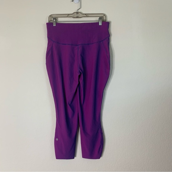 Lululemon women’s base pace two tone ribbed crop 23” leggings 12 - Picture 2 of 9